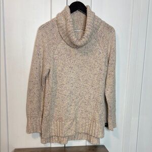 Reitmans Speckled Cream Cowl Neck Knit Sweater - Funfetti - Large